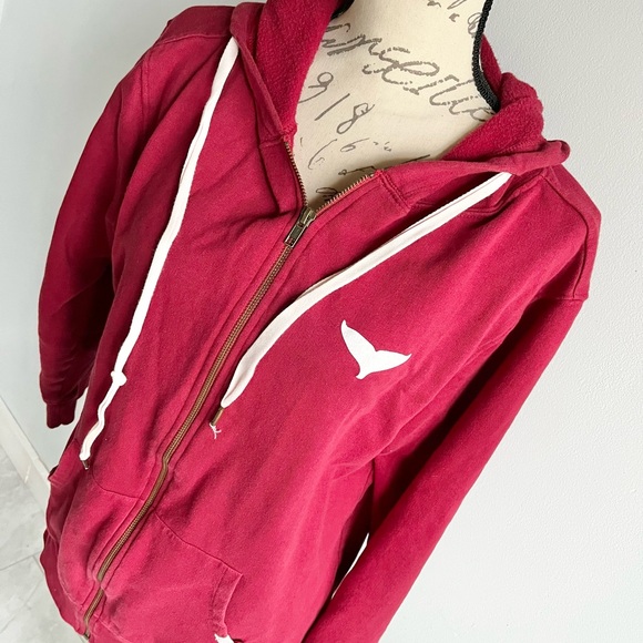 100% Organic Cotton Sandcloud Red Zippered Hoodie Jacket size large - Picture 2 of 9